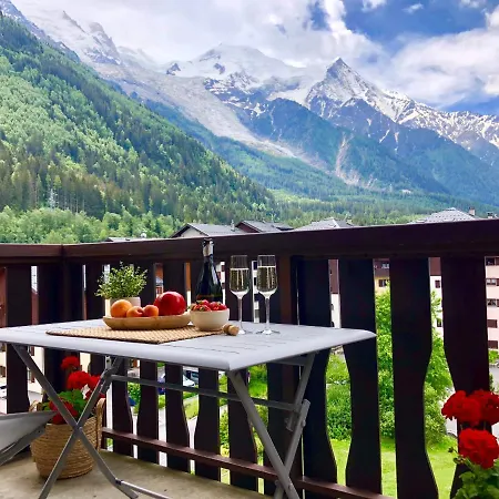 Appartement Mont Blanc 43, vue Mont Blanc , balcon, parking à Chamonix Extérieur photo