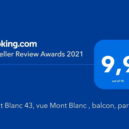 Appartement Mont Blanc 43, vue Mont Blanc , balcon, parking à Chamonix Extérieur photo